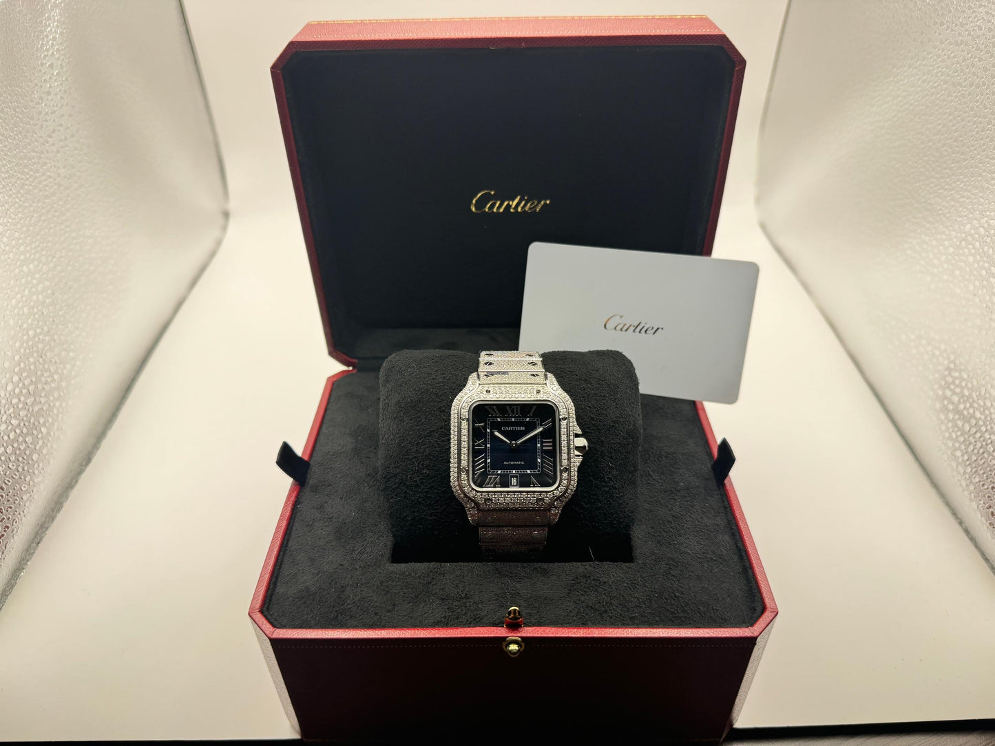 Cartier Santos De Cartier Iced with Natural Diamonds