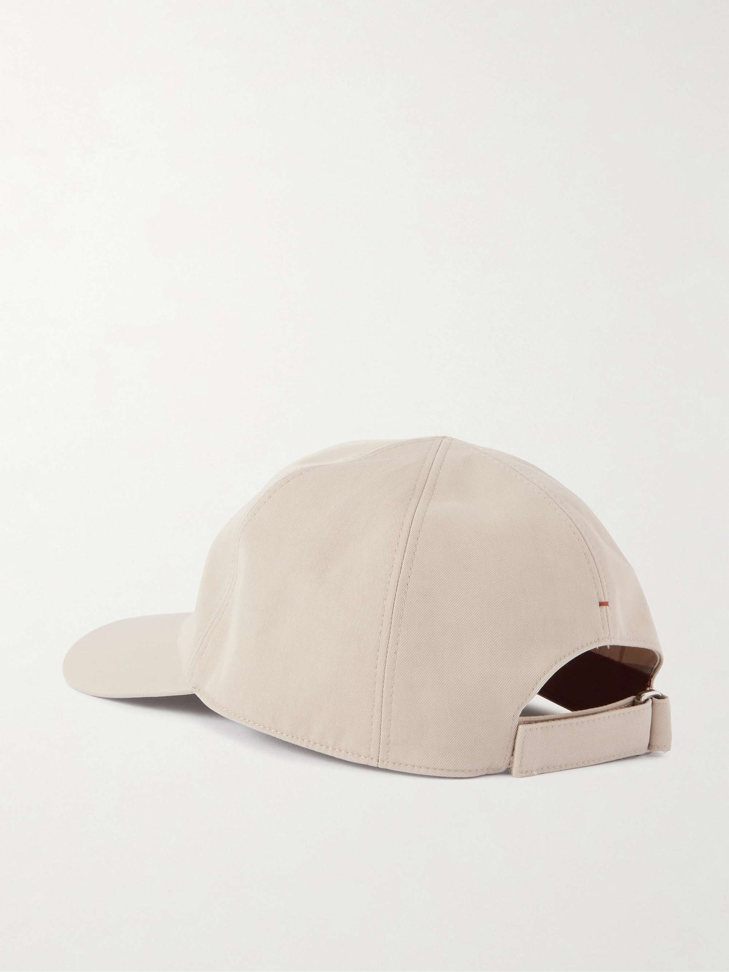 LORO PIANA Baseball cap made of cotton-blend twill and embroidered logo White