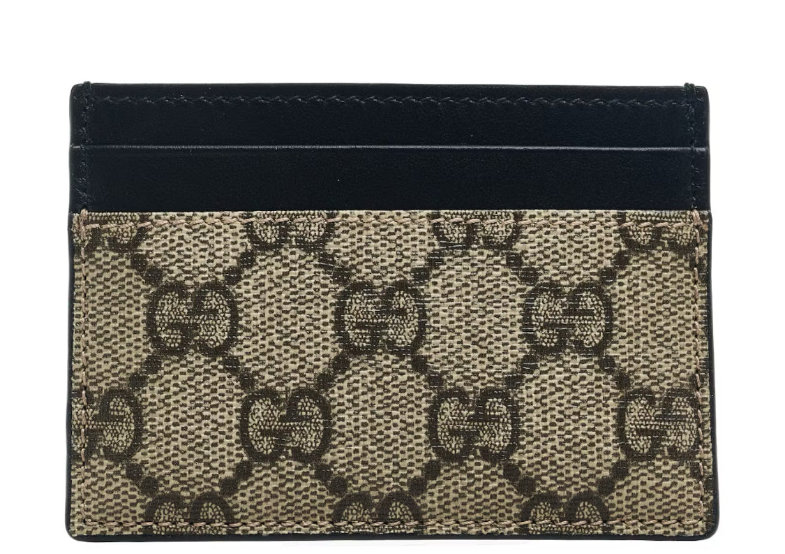Gucci Supreme Beige/Black Card Case