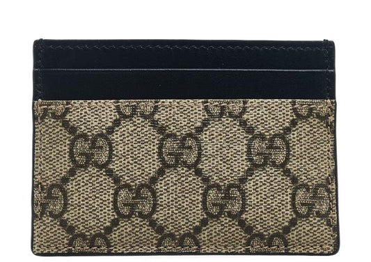 Gucci Supreme Beige/Black Card Case