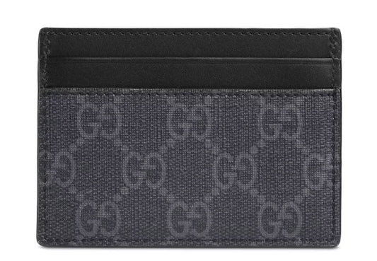 Gucci GG Supreme Kingsnake Print Card Holder Black/Grey