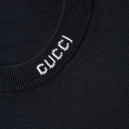 Gucci Silk cotton knit sweater with intarsia