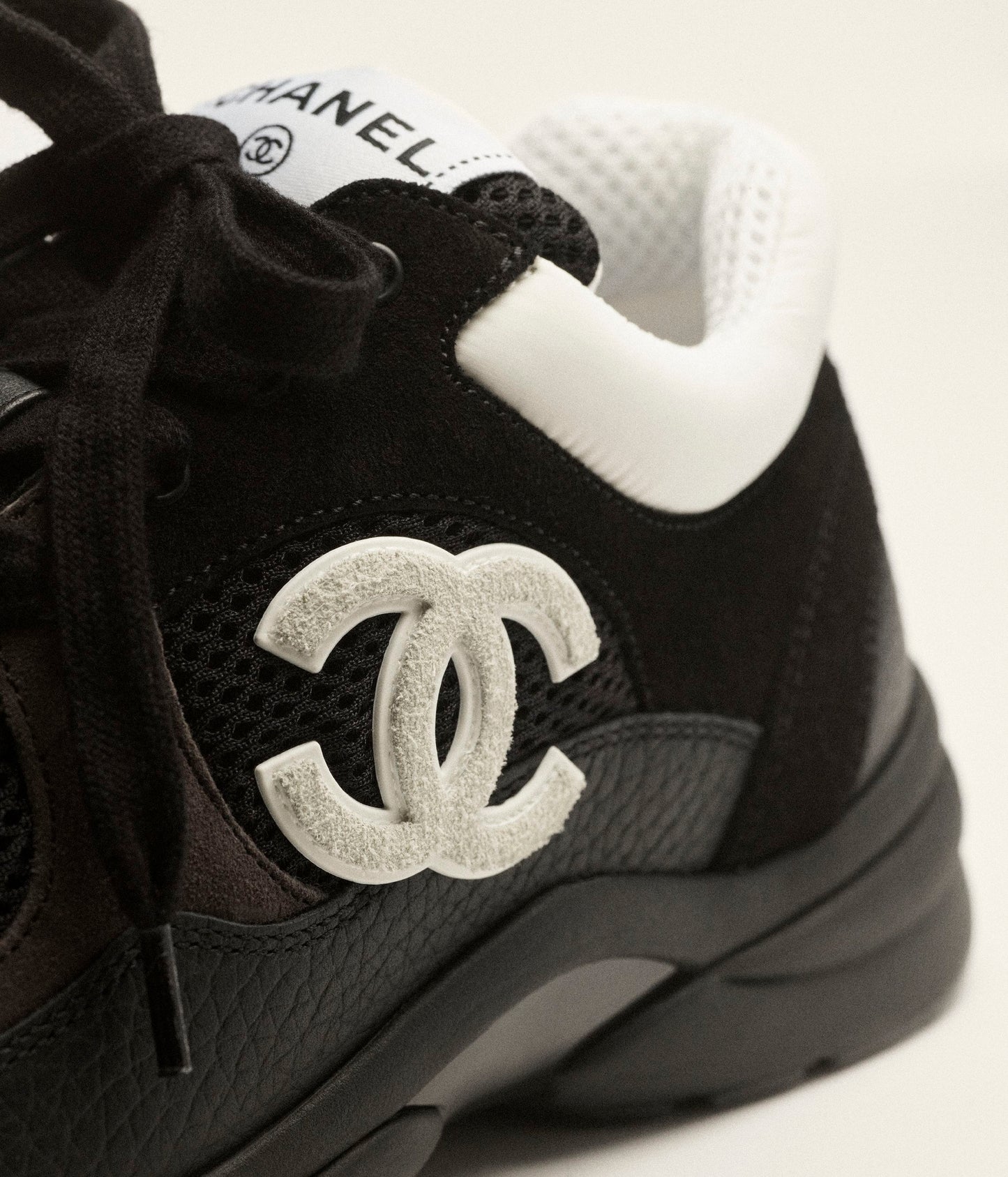 Chanel Low Top Trainer Black White