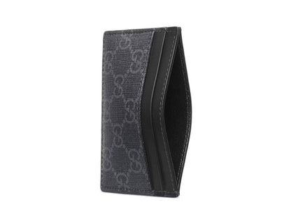 Gucci GG Supreme Kingsnake Print Card Holder Black/Grey