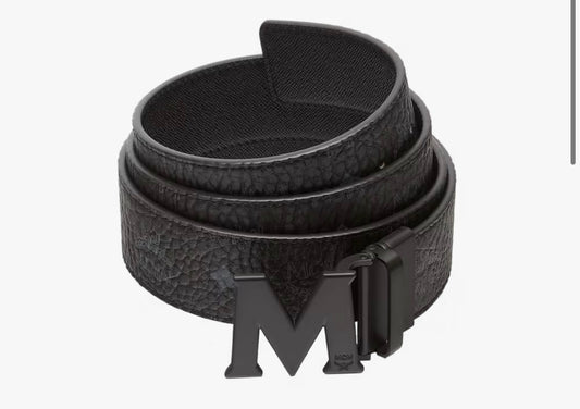 MCM CLAUS M REVERSIBLE BELT 4.5 CM Black