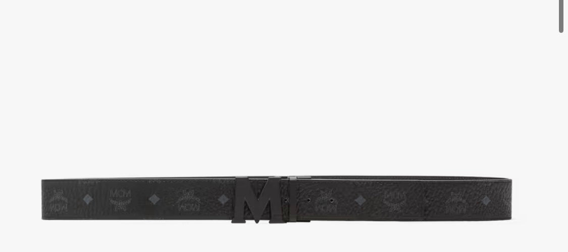 MCM CLAUS M REVERSIBLE BELT 4.5 CM Black