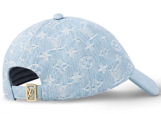 Louis Vuitton Monogram Denim Cap Sky Blue Denim