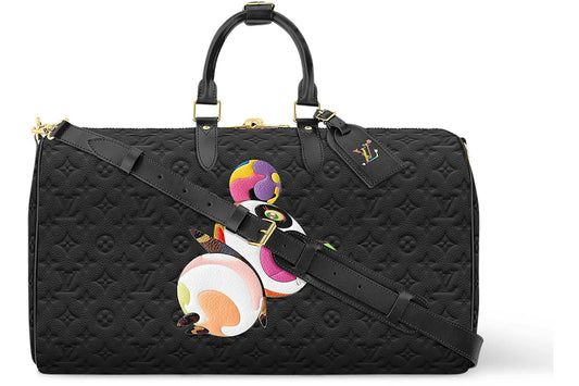Louis Vuitton x Takashi Murakami Keepall Bandouliere 45 Black
