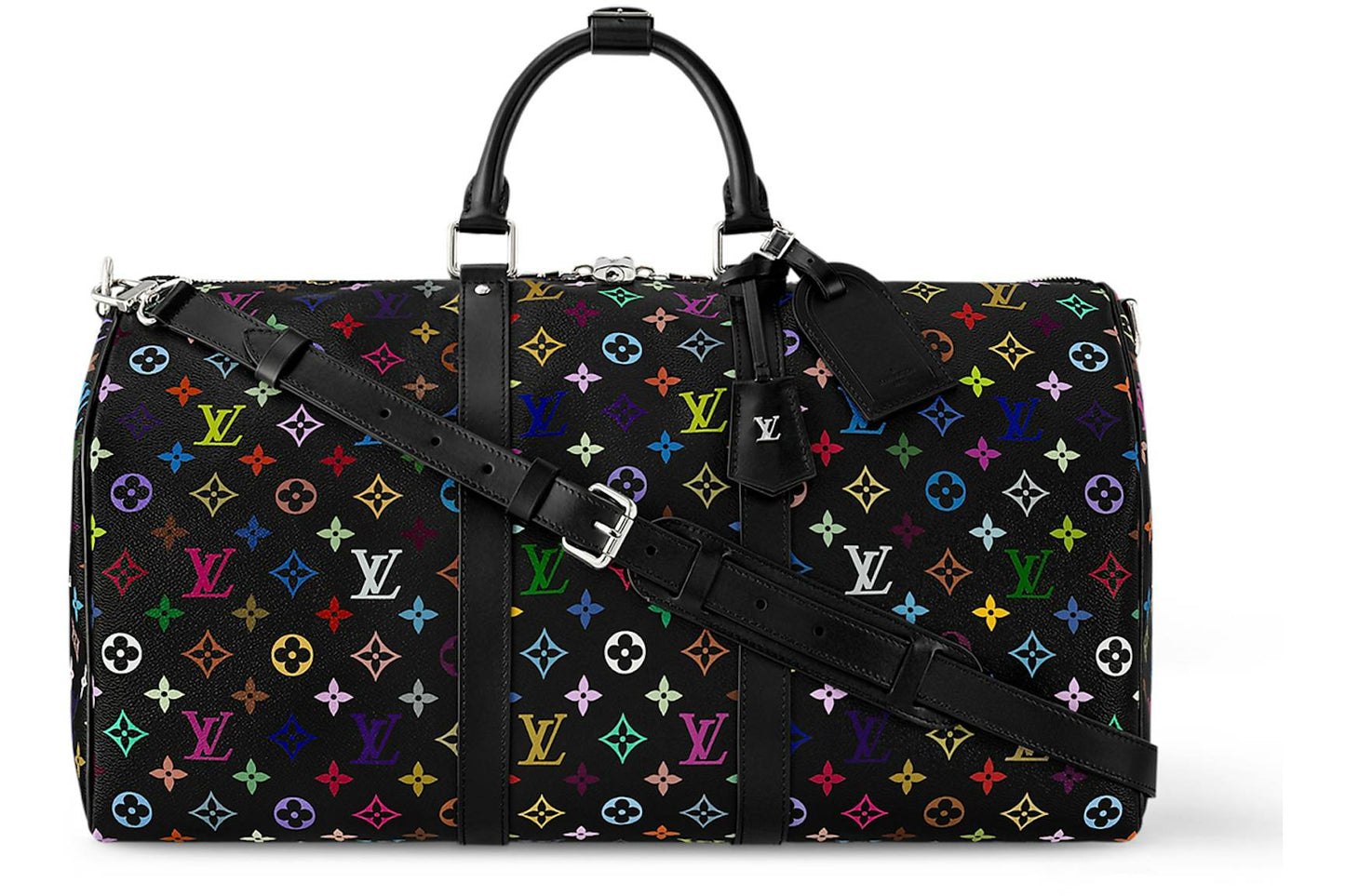 Louis Vuitton x Takashi Murakami Keepall Bandouliere 50 Black Multicolored