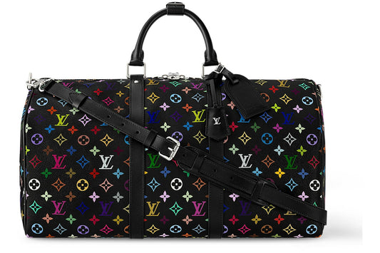 Louis Vuitton x Takashi Murakami Keepall Bandouliere 50 Black Multicolored