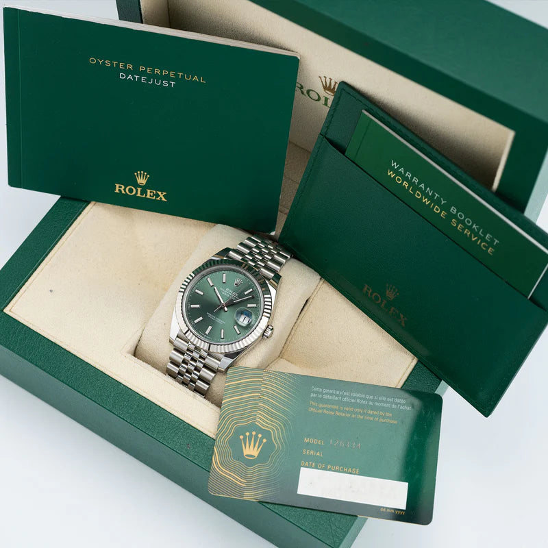 Rolex  Datejust 41mm Green Dial 2022 Jubilee - 126334