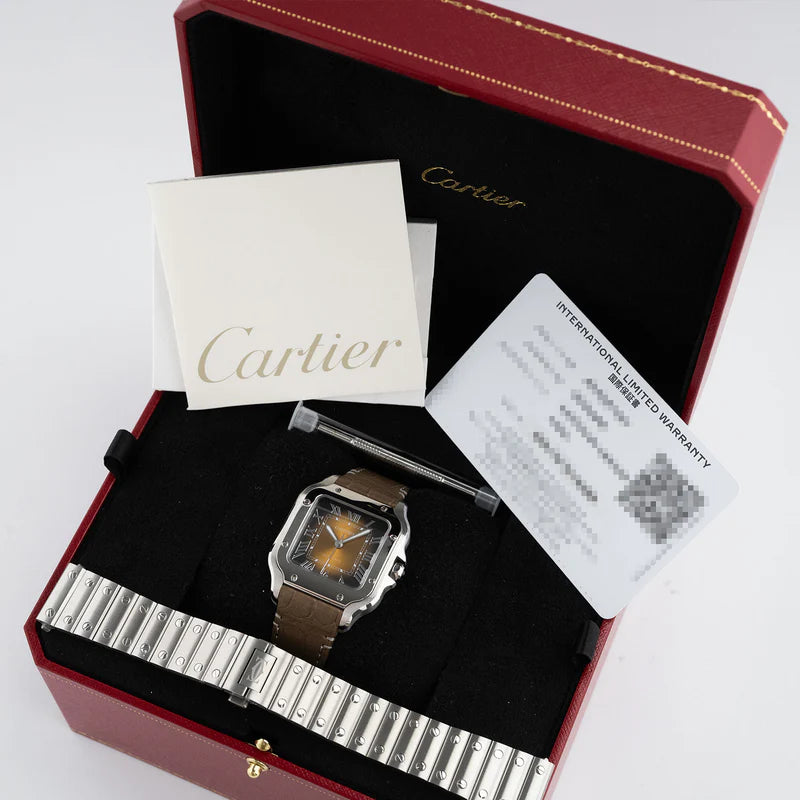 Cartier  Santos Medium Brown Dial - WSSA0065