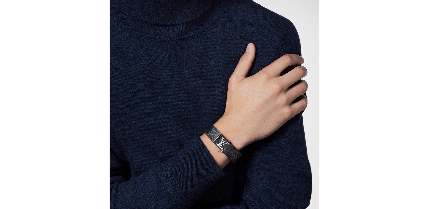 Louis Vuitton LV Slim Bracelet Monogram Eclipse Black