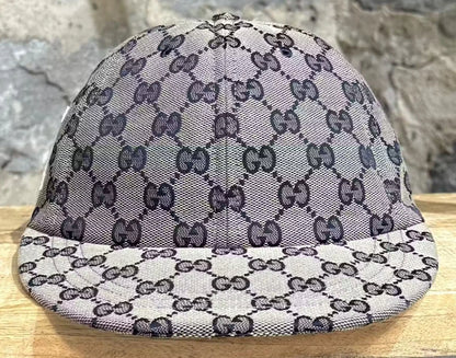 Gucci 'gg Logo 25 Patch Jacquard' cotton canvas baseball cap beige/blue